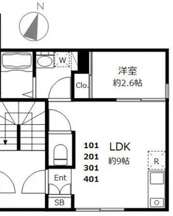 CUBE浅草【1階】の間取り