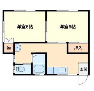 かすみ荘【1階】の間取り