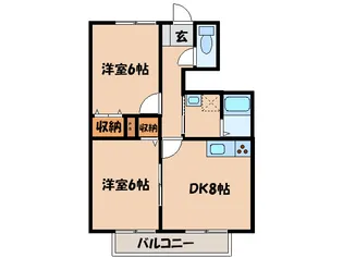 ソレジオ伊賀A【1階】の間取り