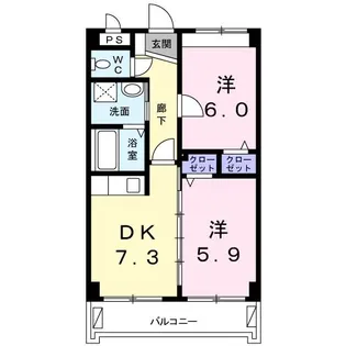 ベルアンジュ南城【3階】の間取り