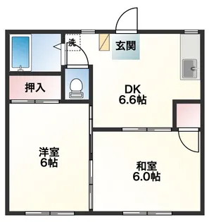 フォーブル綿貫【1階】の間取り