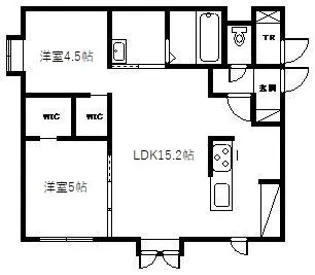 ヴェルヒュッテふらの錦町公園【1階】の間取り