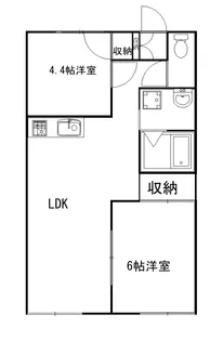 ハイツ東小泉【1階】の間取り
