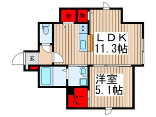 CASA NASCOSTA【1階】の間取り