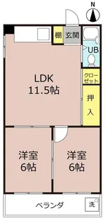 ソリッソ畦野【2階】の間取り