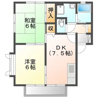 リエ・ペジブル【2階】の間取り