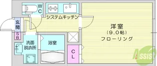 シティ桜木【3階】の間取り