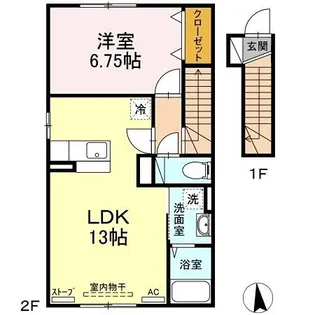 グランモア緑II【2階】の間取り