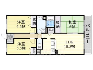 リッツ西中条【2階】の間取り