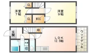 ピュアライン今保【2階】の間取り