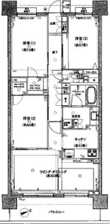 クリオ衣笠フィルソーレ【8階】の間取り