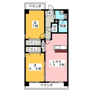 サン ヒルズ【3階】の間取り