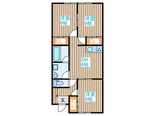 すまいる26番館【1階】の間取り
