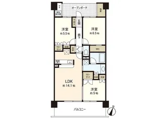 ル・サンクタワー仙台勾当台公園【18階】の間取り