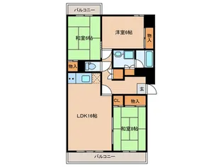ふよう香椎浜ハイツ5-2棟【2階】の間取り