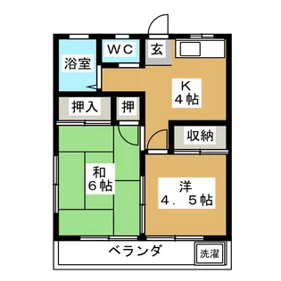 第2峯崎ハイツ【1階】の間取り