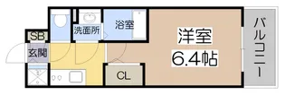 エスリードレジデンス大阪ザ・クラス【8階】の間取り