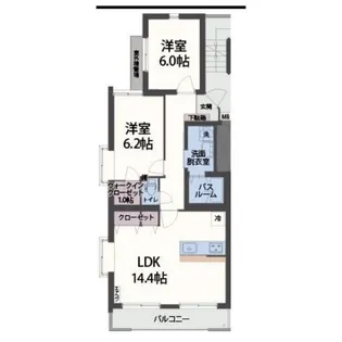 アンソレイエ祇園原【3階】の間取り