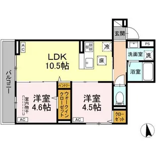 セレスティア新小岩【1階】の間取り