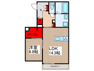 パティオ北浦和【2階】の間取り
