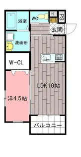 ル・クレール黄金テラス【2階】の間取り