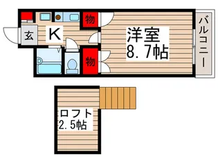 名都借バディハイツ【2階】の間取り