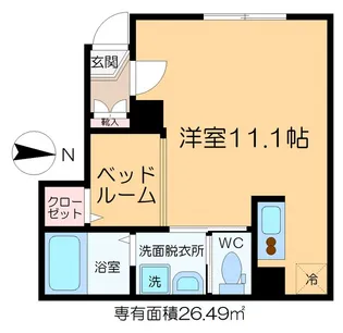 パオメゾン新宿【1階】の間取り