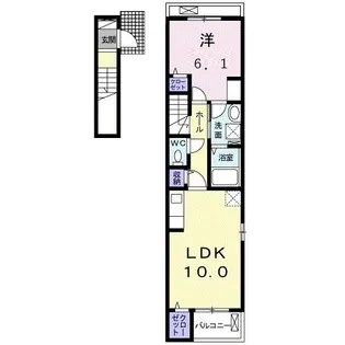 エル フルーリエI【2階】の間取り