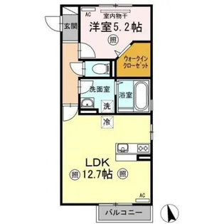 メゾン エミグラント B棟【2階】の間取り