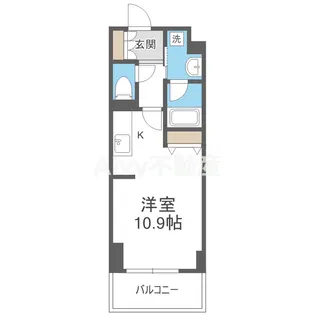 エスリード長堀タワー【9階】の間取り