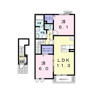 セジール・レーヴIII B棟【2階】の間取り
