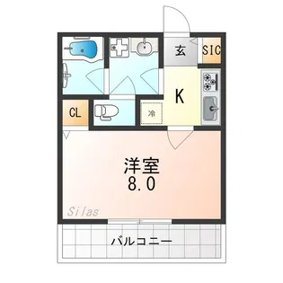 シルバニア京都山ノ内【1階】の間取り