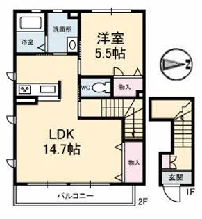 セントルラーシュB棟【2階】の間取り