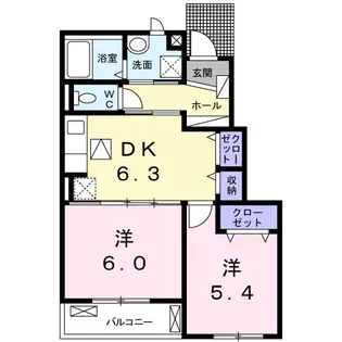 カーサ・デパ岡本【1階】の間取り