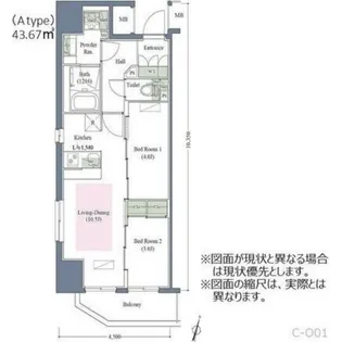 アーバネックス西本町【13階】の間取り