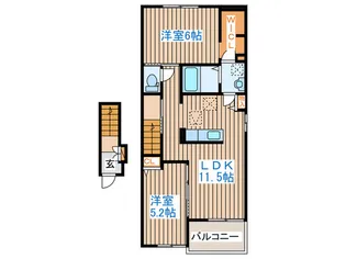グラン スクエアC【2階】の間取り