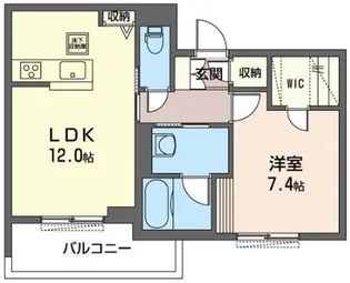 カーサ レジオ国立【3階】の間取り