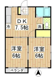 パストラル元橋本【2階】の間取り