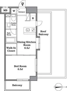 レジディア武蔵小杉【5階】の間取り