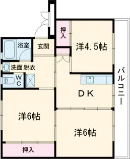 ビレッジハウス名張2号棟【5階】の間取り