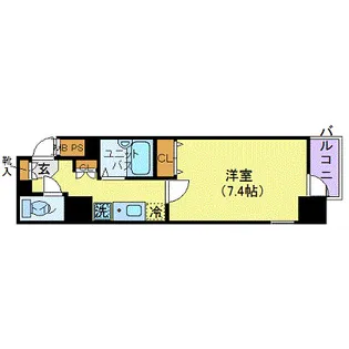 メインステージ日本橋箱崎II【2階】の間取り