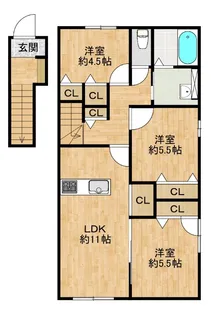 MARRON COURT【2階】の間取り