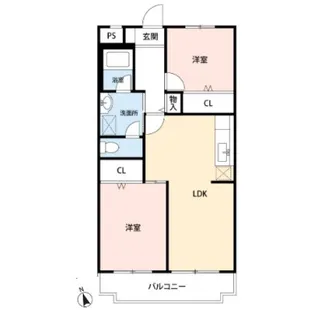フラワーヒルズ【2階】の間取り