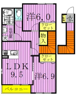エルミタージュ【2階】の間取り