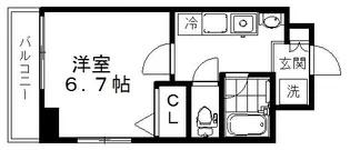シャンブル武蔵関【7階】の間取り