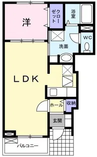 コンフォート鳥坂【1階】の間取り