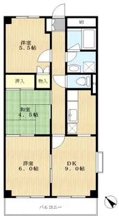 トーシンコーポ若草台【4階】の間取り