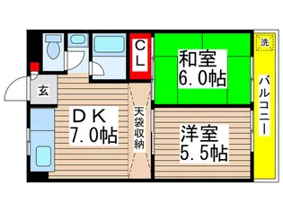 鈴木ハイツ【2階】の間取り