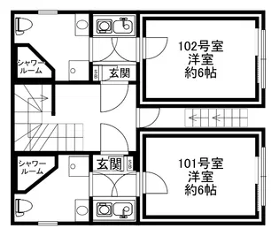 Casa Una Corda【1階】の間取り