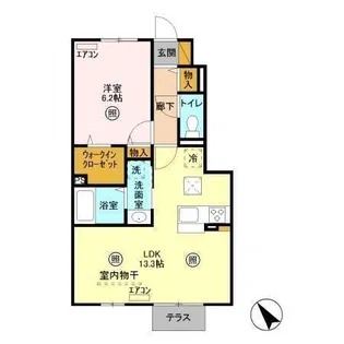 プルミエール D棟【1階】の間取り